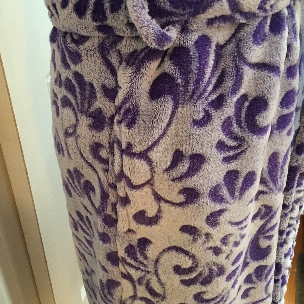 Purple Floral Loungewear Gothvibe Women's Robe Size L - Picture 4 of 9
